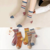 Trendy Japanese Inspired Crew Socks for Women, Moisture Wicking