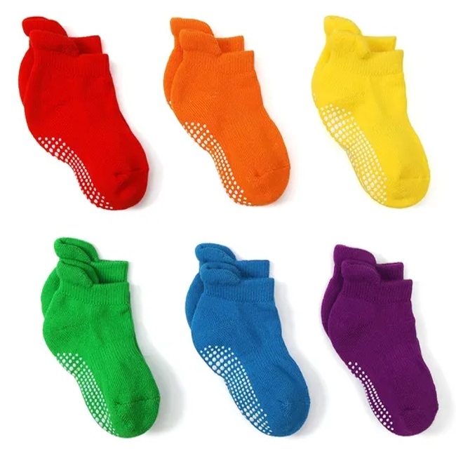Colorful Eco Friendly Newborn Boys Quality Cotton Baby Ankle Grip Socks