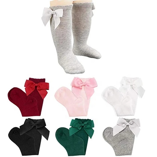 Kids Girls Knee High Long Soft Cotton Lace Baby Toddler Socks