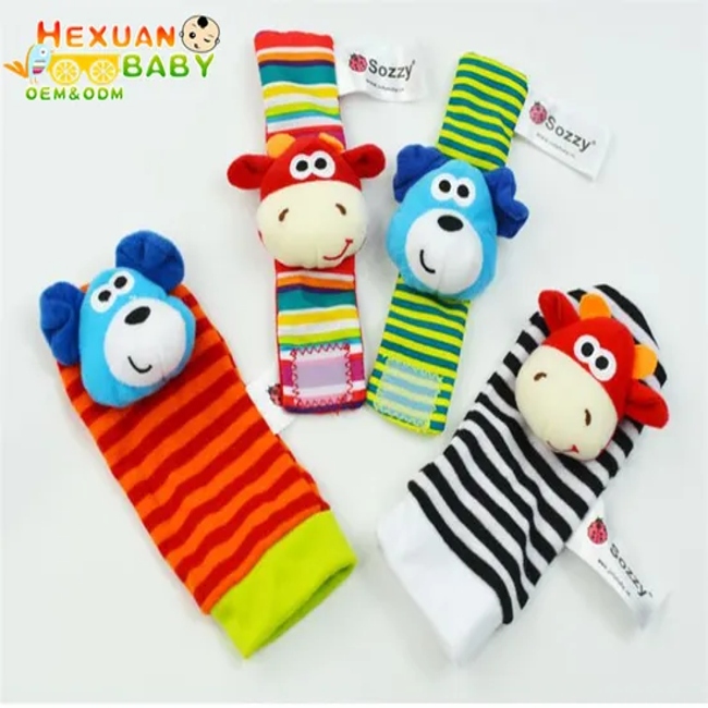 Infant Baby Kids Socks Rattle Toys Wrist Rattle and Foot Socks ~ Months
