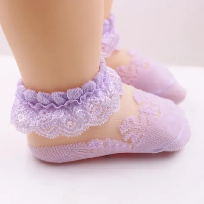 Allover Print Cotton Fabric Baby Socks