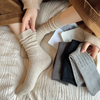 e-commerce ready New women Socks Autumn Fashion Style Ladies Loose Socks School Basic Solid Color Casual Simple Girls Crew 