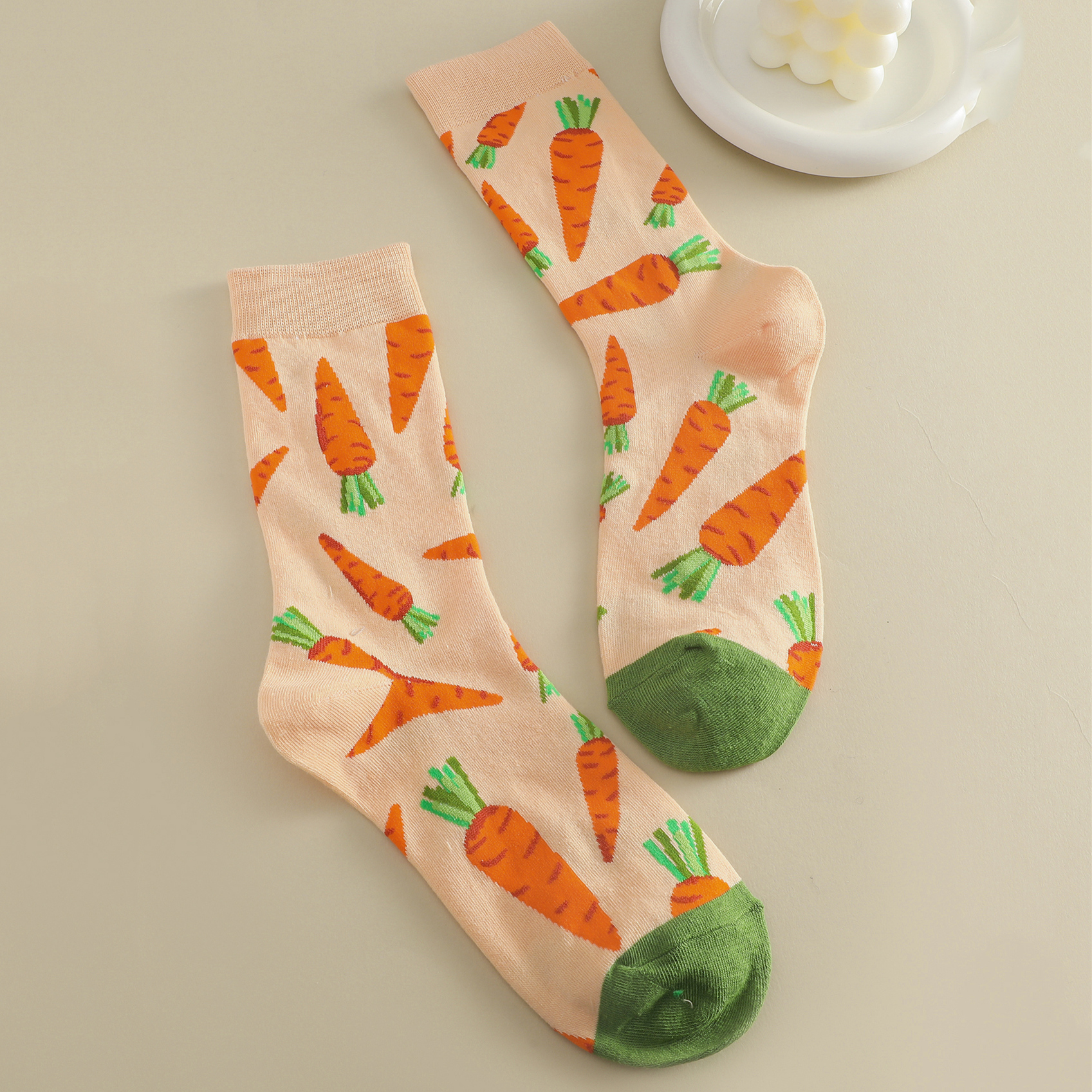 unique items women Soft Breathable Cotton Crew Socks Sushi Carrot Watermelon Avocado Egg Hamburger Pattern Street Novelty Funny 