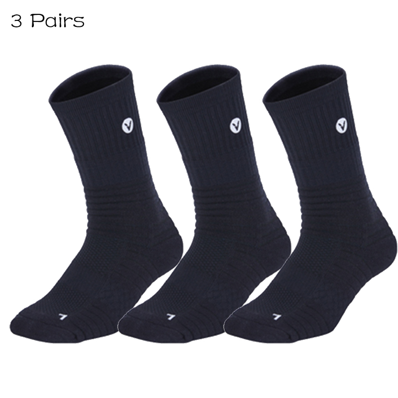  Men Socks Compression Stockings Breathable Cotton Basketball Wicking Sports Tube Elastic Socks Moisture Sport High Socks 