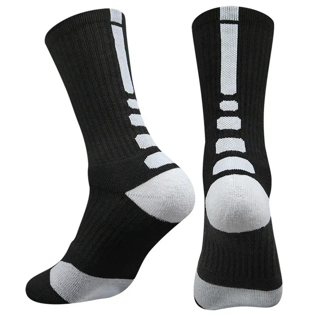  pcs Athletic Basketball Crew Socks Non Slip Cushioned Sport Socks for Men in Gift 
