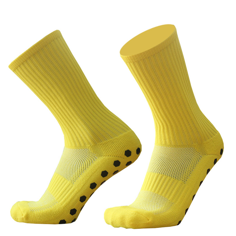 Best Price New Solid Color Hexagon Dispensing Sports women Football Socks Round Silicone Suction Cup Grip Anti Slip Soccer 