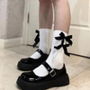 bulk buying Calcetas women Socks Spring Summer White Cute Harajuku Sweet Style Bowknot Female Short Crew Socks Girl Gift 