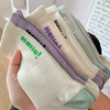 exclusive offers Fashion Silicone Letter Crew Socks New women s Socks Long Autumn Winter Girls Mixed Color Soft Breathable 