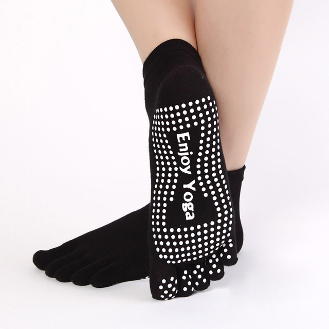high-grade Finger Yoga Socks Sport Anti Slip Silicone Gym Pilates Ballet Fitness Women Cotton Protector Breathable Ballet