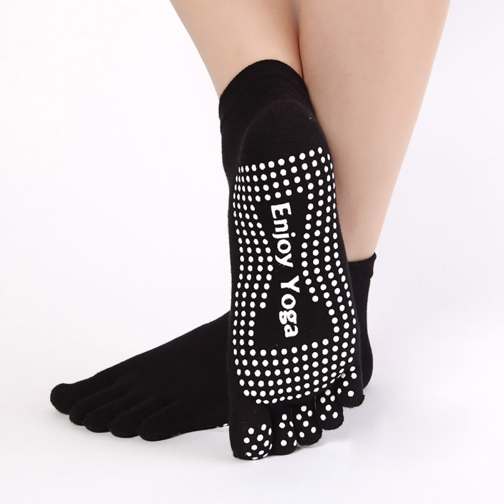 high-grade Finger Yoga Socks Sport Anti Slip Silicone Gym Pilates Ballet Fitness Women Cotton Protector Breathable Ballet