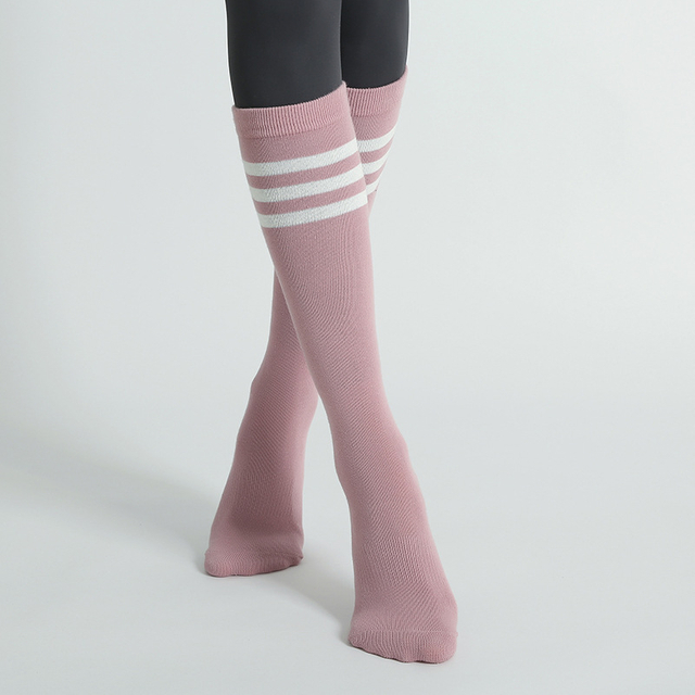 regular orders Autumn Winter Women Yoga Socks Striped Cotton Fitness Breathable Pilates Socks Middle Tube Non Slip Gym Dance