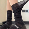 Innovation Sweet White Pile Socks women Mesh Hollowed Out Thin Nylon Silk Retro Flower Lace Socks Ladies Transparent Crew 