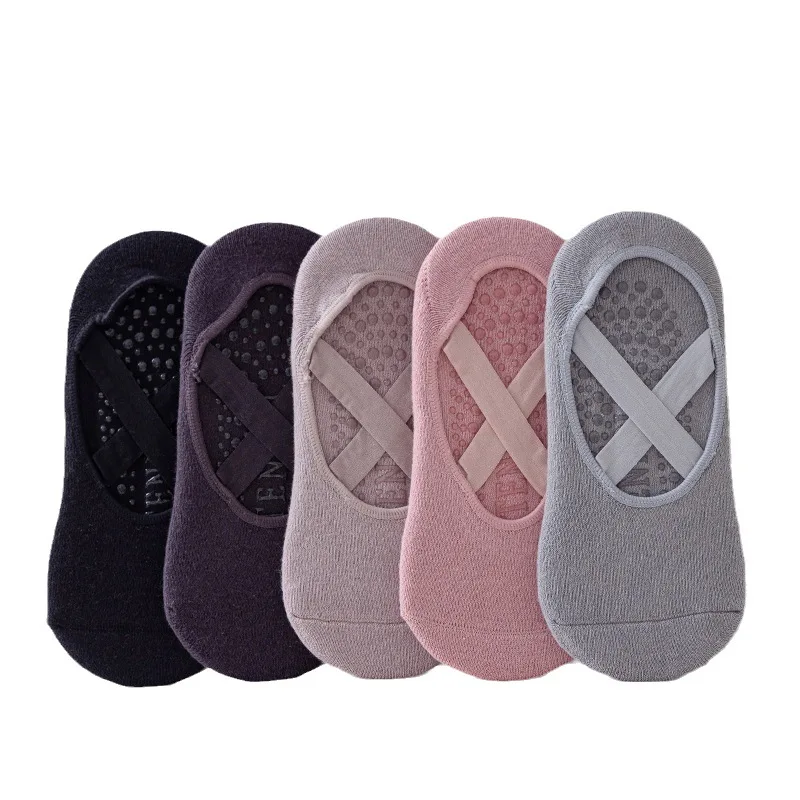 high-value buyer Professional Women Yoga Socks Silicone Anti slip Ballet Pilates Socks Women Backless Breathable Bandage Dance