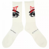 Size Customization Real Pics One Black White Socks Men Women Basketball Socks 