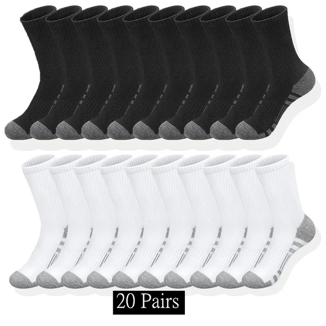  Men's Classic Crew Socks Unisex Sports Socks for Men Running Basketball Anti slip Outdoor Breathable Man 