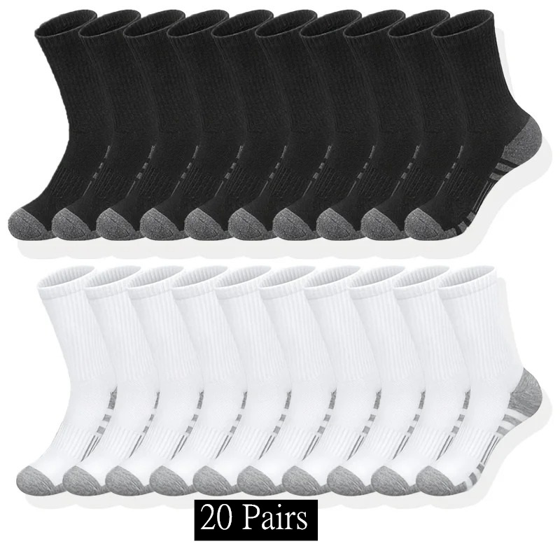  Men's Classic Crew Socks Unisex Sports Socks for Men Running Basketball Anti slip Outdoor Breathable Man 