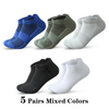 Private Label ‌ Men's Running Short Socks Athletic Quick Dry Breathable Mesh Sports Ankle Socks Lightweight Comfort Anti Odor 