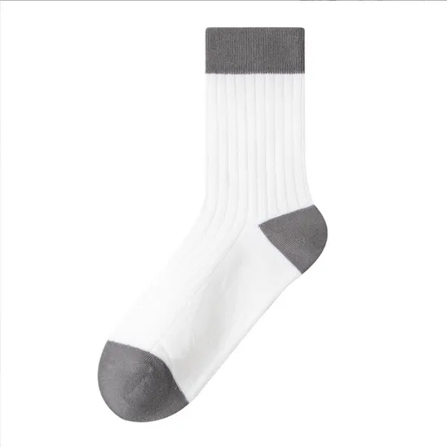Color Block Crew Socks for Men, Breathable and Sweat-Absorbent
