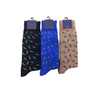 Antibacterial Soft Breathable High Elastic Cotton Colorful Blend Twist DOT Stripe Aop Men Ankle Crew Socks