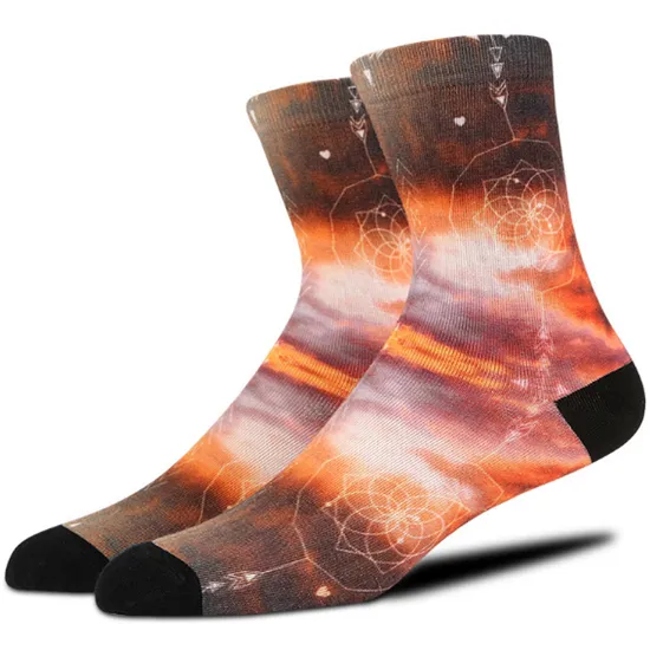 Vibrant Custom Printed Crew Socks for Men’ S Fashion