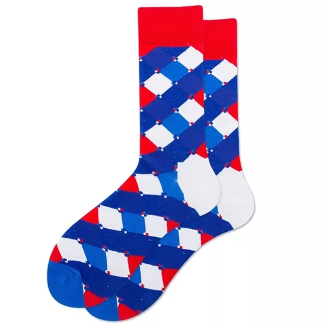 Wholesale Funny Crazy Colorful Socks Mens Fashion Dress Cottonsocks Crew Happiness Socks Stock for Men