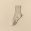 Free Size Solid Color Casual Business Cotton Men Women Crew Socks