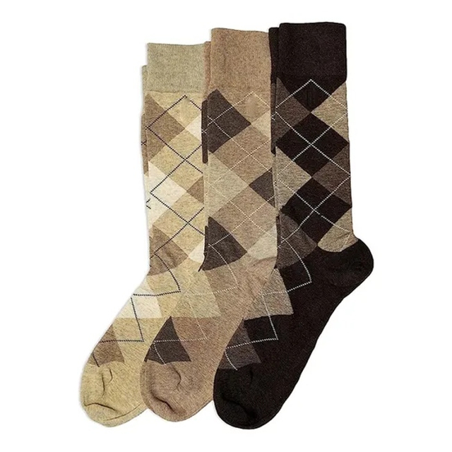 Men′s Argyle Dress Crew Socks Soft and Lightweight Cotton Comfort