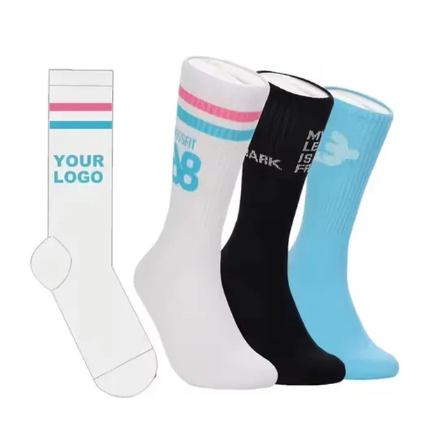 Free Sample Custom Men Cotton Socks Stocking Calcetines Happy Funny Crew Socks