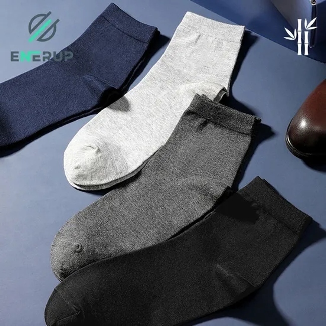 Enerup Custom Men Crew MID-Calf Socks Unisex Bamboo Socks