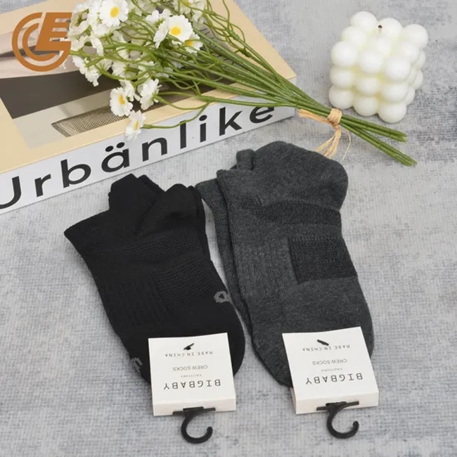 Qlm-77-3 Soft Breathable Cotton Stripe Anti Bacterial Men Casual Crew Socks