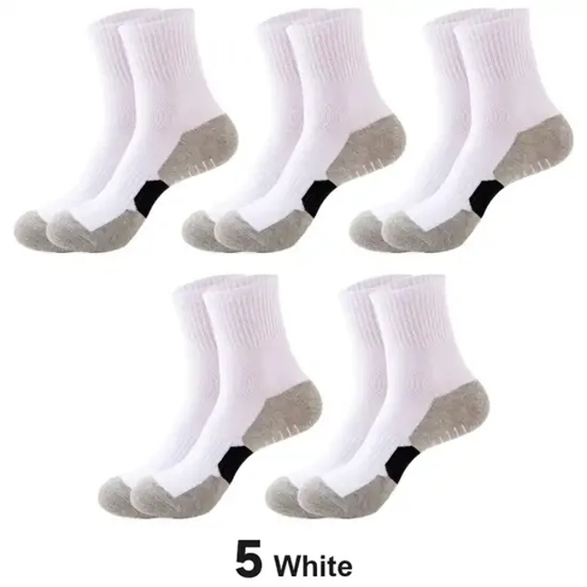 Men′s Athletic Socks Cushion Running Breathable Outdoor Sports Crew Socks