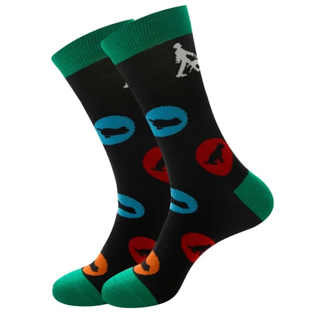 Stock Unisex Meias Men Funny Cotton Crew Happy Socken OEM Personalized Design Own Customized Sock Sox Custom Logo Men Socks