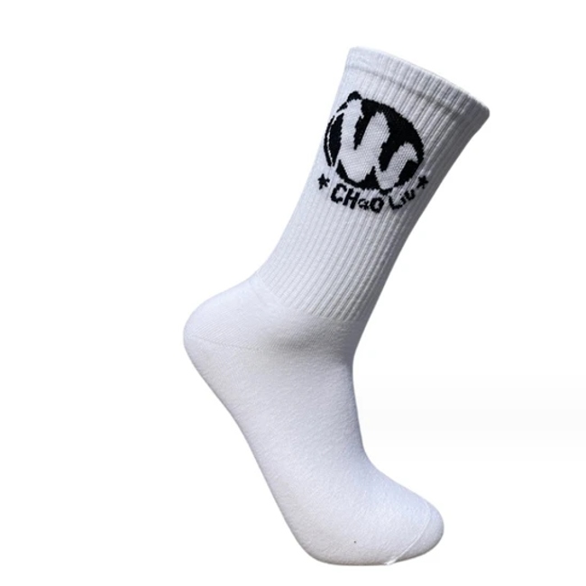 Street Skateboarding Letter Models Personalized Sports Long Cotton Men′s and Women′s Crew Socks