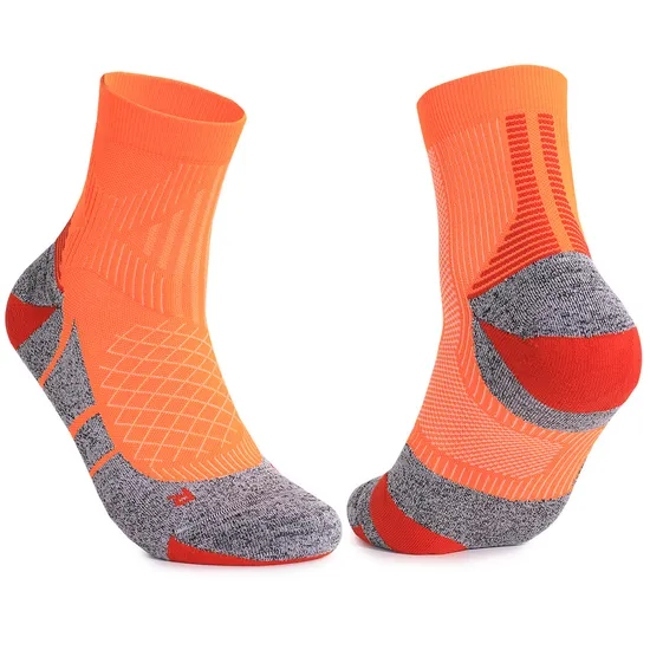 Custom Logo Black Blue Color Nylon Coolmax Athletic Men Women Short Sport Ankle Running Socks