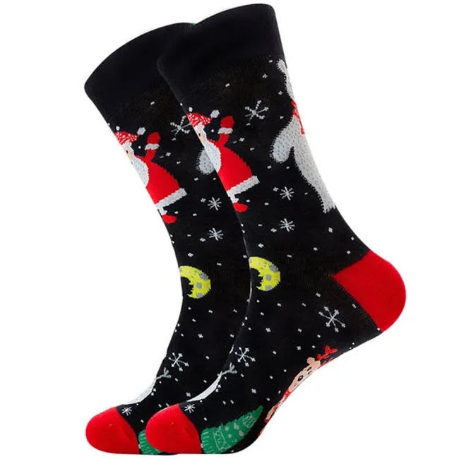 Xianghui Wholesale Funny Crew Men Christmas Fashion Happy Socks for Women