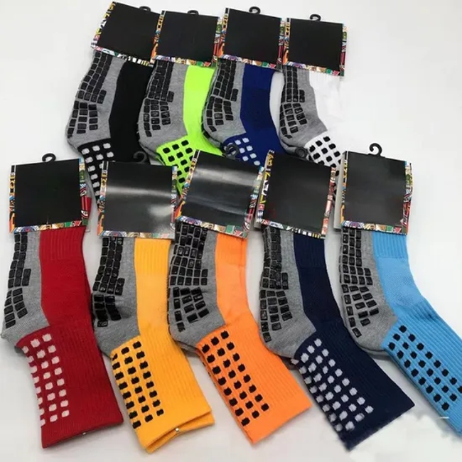 High Quality Grip Football Low MOQ Sports Custom Logo Anti Slip Men Crew Soccer Socks