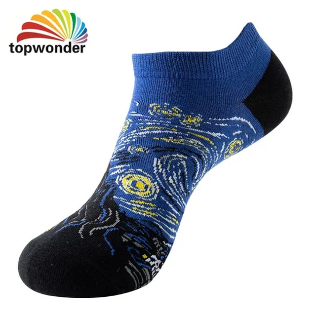 Wholesale and Customize All Designs of Oil Painting Sock, Boat Sock, Low Ankle Sock, Summer Sock in Many Colors, Sizes and Material