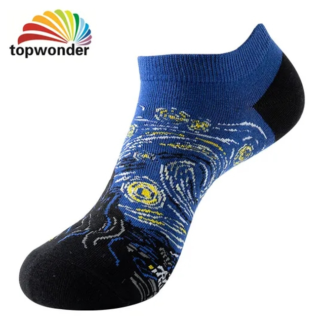 Wholesale and Customize All Designs of Oil Painting Sock, Boat Sock, Low Ankle Sock, Summer Sock in Many Colors, Sizes and Material