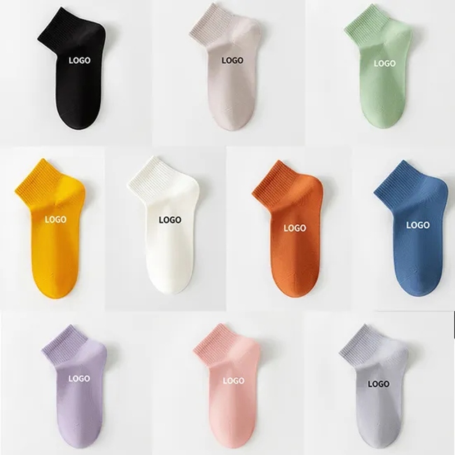 High Quality Sports Short Socks for Spring Summer Colorful Autumn Cotton Material Crew Socks for Men Women