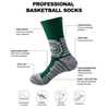 Fashion Design Anti-Bacterial Sweat-Absorbent Non-Slip Professional Basketball Nylon Crew Socks for Men