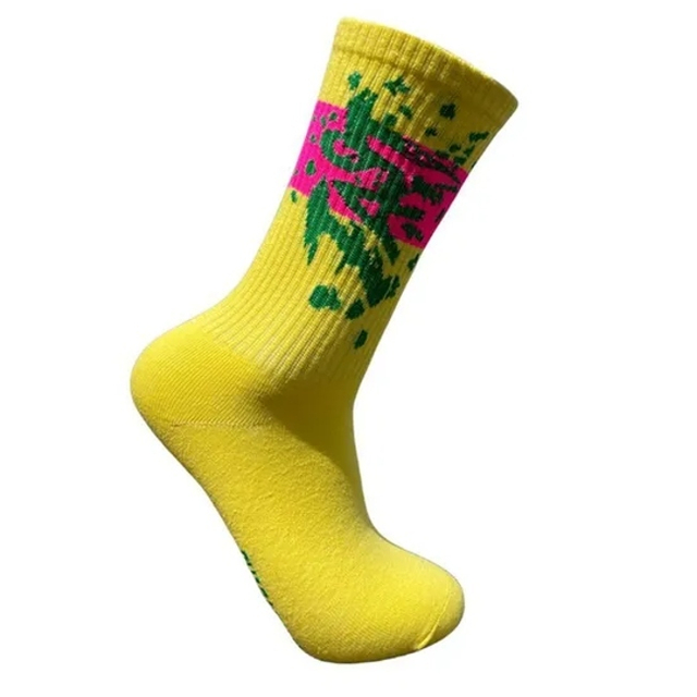 Custom Designer Fashion Crew Cotton Jacquard Socks Men Knitted Custom Logo Socks