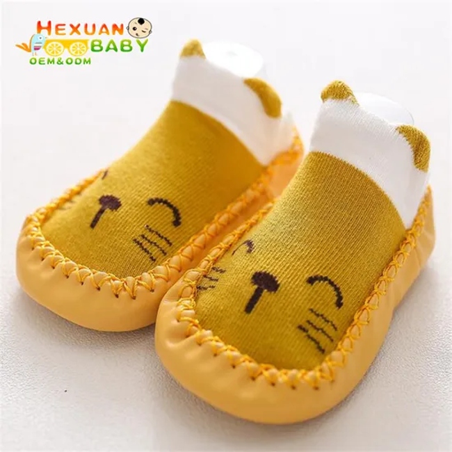 Sock Shoes Baby Boy Rubber Sole Summer Skidders Infant Toddler Breathable New Kids Cotton Sock Shoes