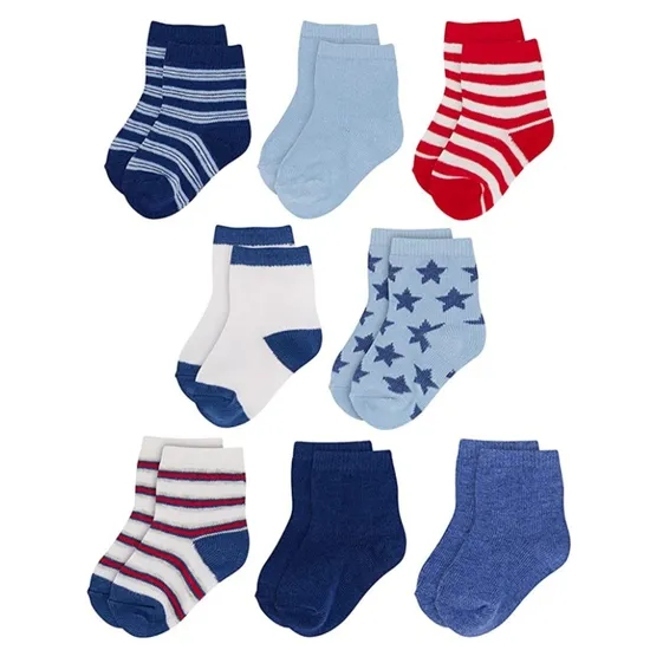 High Sale Custom Color Knitted Breathable Cotton Unisex Baby Soft Socks