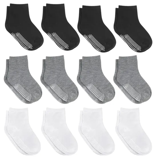 Non Slip Toddlers Grips Boys and Girls Crew Baby Socks
