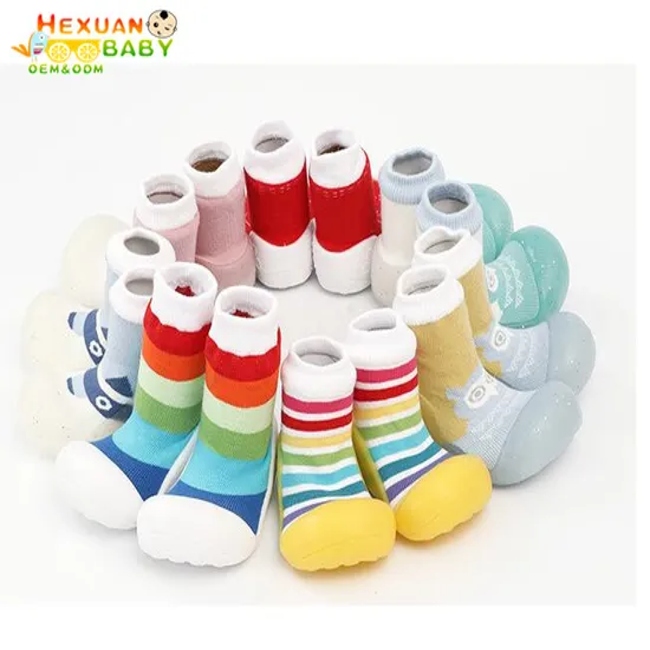 Toddler Baby Boys Girls Non Slip Socks Soft Bottom Rubber Booties Shoes