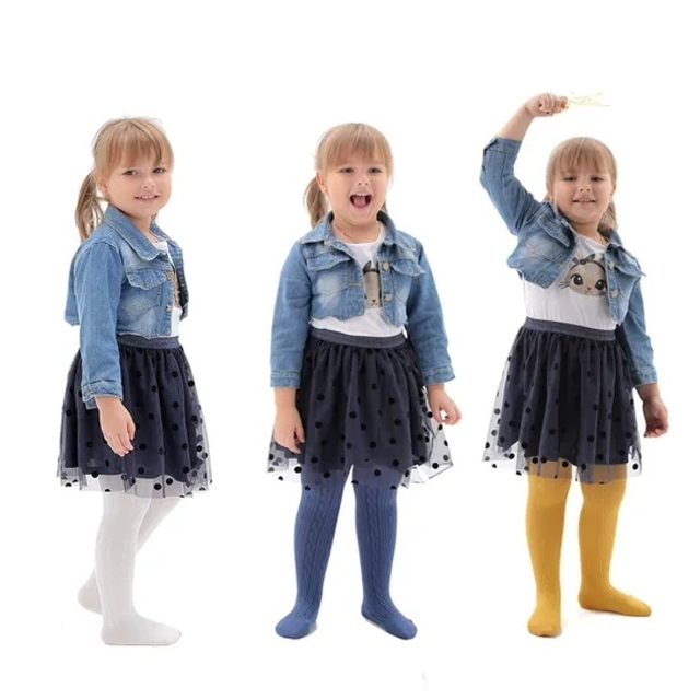 Baby Toddler Girls′ Seamless Cable Knit Tights Cotton Leggings Socks
