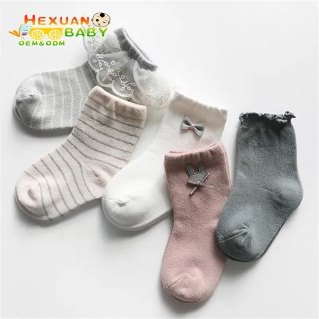 Unisex Cute Pattern Summer Baby Socks Soft Thick Organic Cotton Infant Toddler Grow Warm Crew Socks Pairs Pack