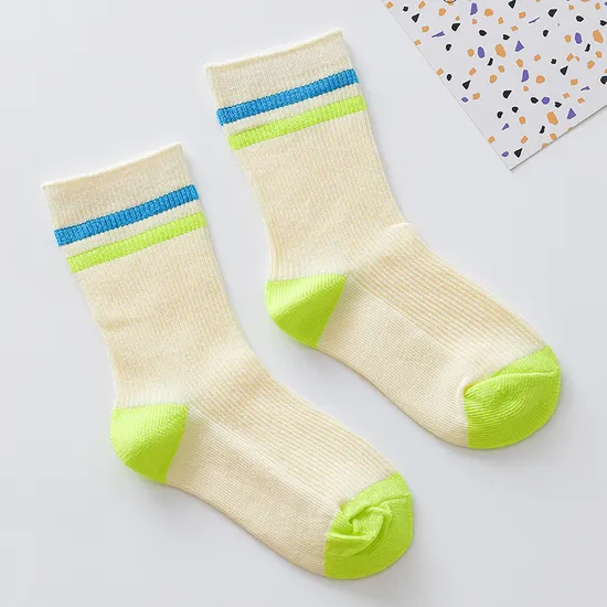 Wholesale Sport Fashion Spring Autumn Custom Color Block Child Baby Kids Socks