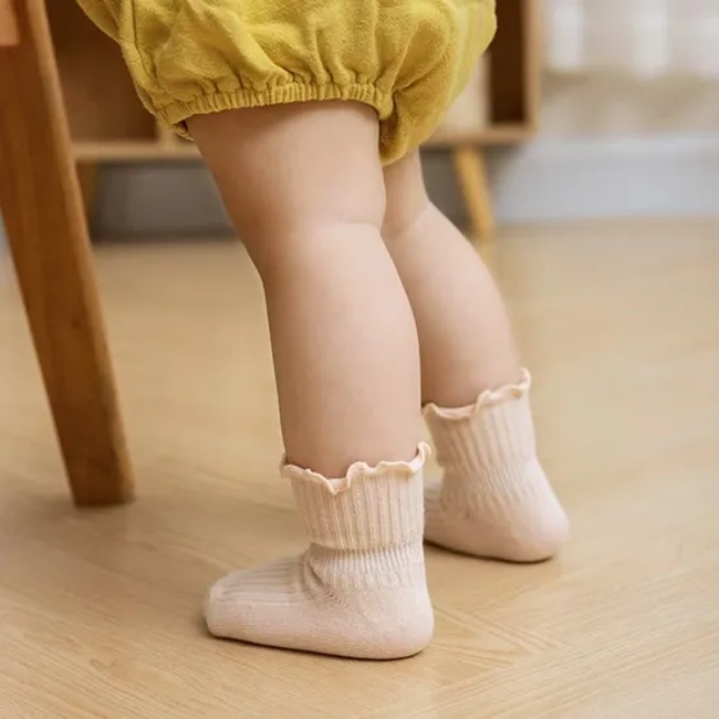 Wholesale Fashion Skin Friendly Baby Girl Sock % Cotton Kids Lace Socks Custom Anti Slip Socks for Children