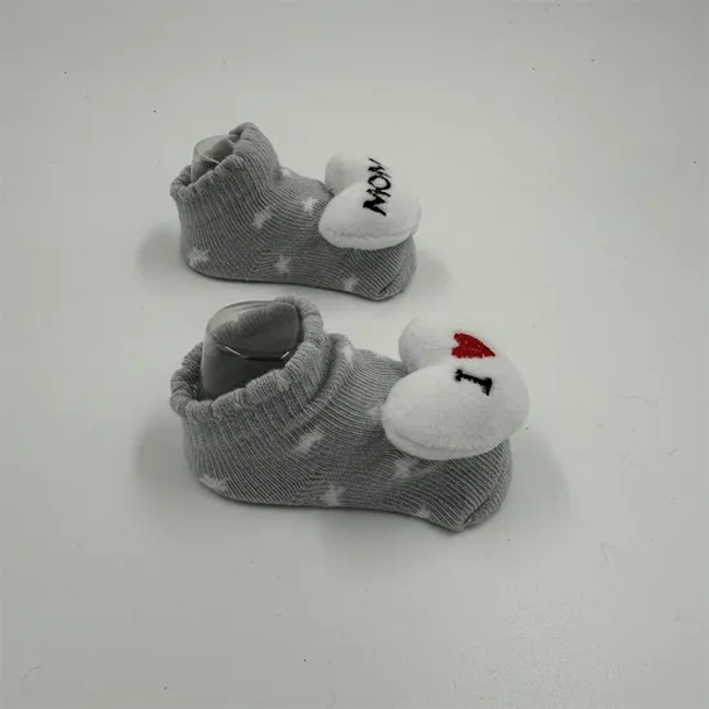 “ I Love Mom” Newborn Baby Indoor Non Slip Crawling Socks